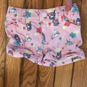 Gap Pink Cat Shorts 12-18mo